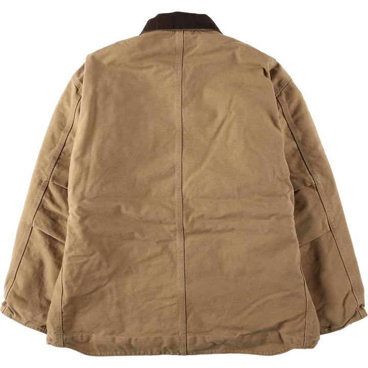 2000'S Carhartt Ridgecoat Duck Work Jacket, Men's Size XL (approx.) cotton Beige type Vintage Second Hand