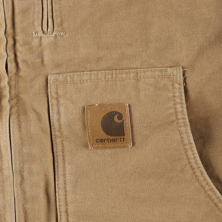 2000'S Carhartt Ridgecoat Duck Work Jacket, Men's Size XL (approx.) cotton Beige type Vintage Second Hand