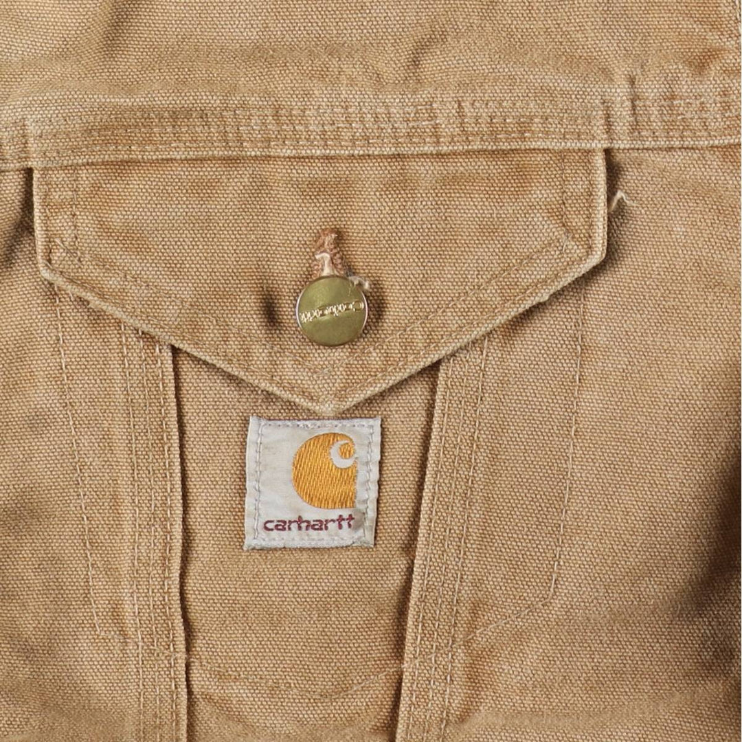 Carhartt Trucker Jacket Duck Work Jacket Men's Size L (approx.) unclear Beige type Vintage Second Hand