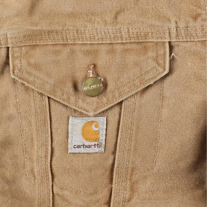 Carhartt Trucker Jacket Duck Work Jacket Men's Size L (approx.) unclear Beige type Vintage Second Hand