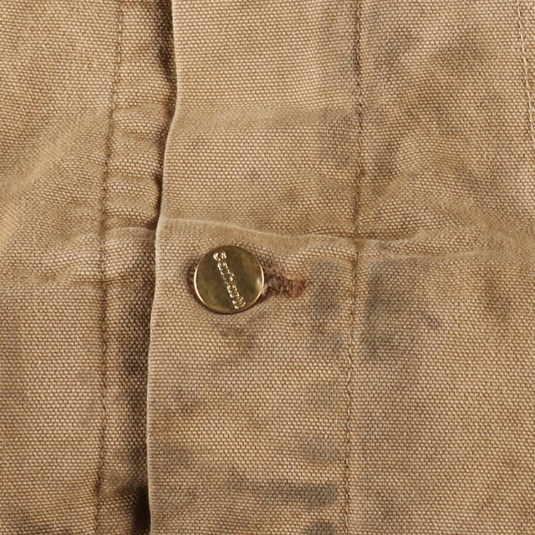 Carhartt Trucker Jacket Duck Work Jacket Men's Size L (approx.) unclear Beige type Vintage Second Hand
