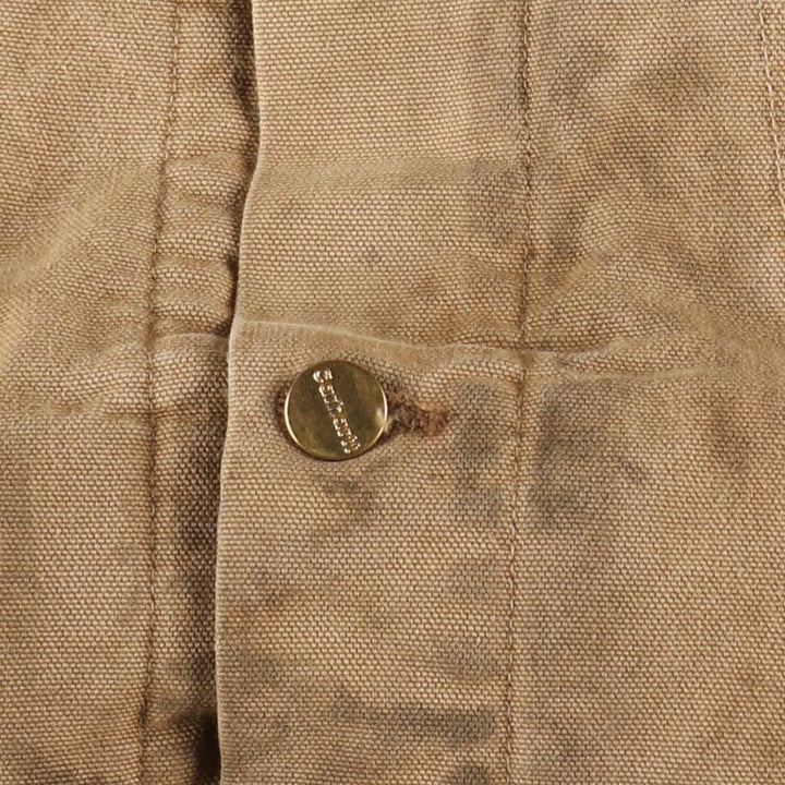 Carhartt Trucker Jacket Duck Work Jacket Men's Size L (approx.) unclear Beige type Vintage Second Hand