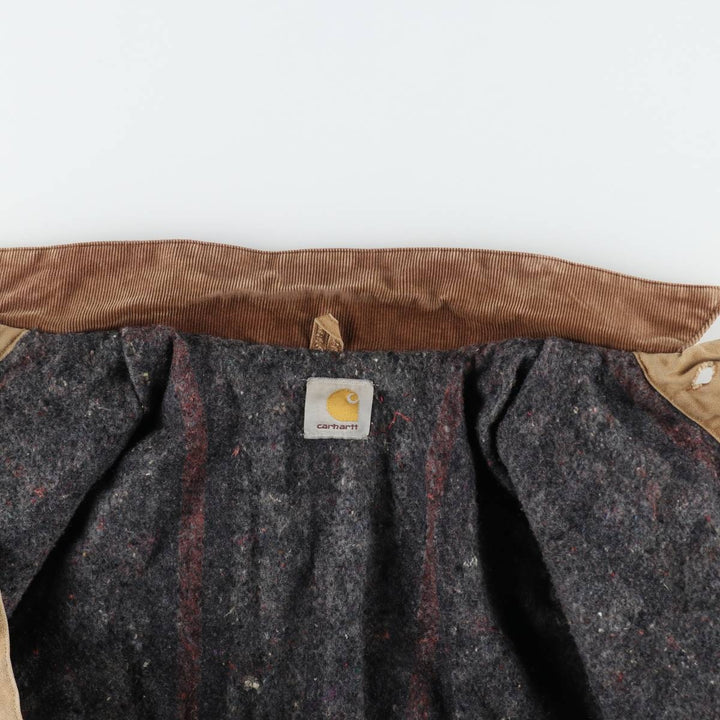 Carhartt Trucker Jacket Duck Work Jacket Men's Size L (approx.) unclear Beige type Vintage Second Hand
