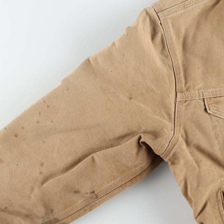 Carhartt Trucker Jacket Duck Work Jacket Men's Size L (approx.) unclear Beige type Vintage Second Hand