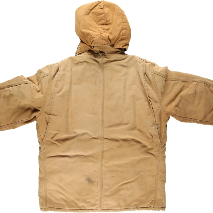 ~90'S Carhartt Traditional Coat, Padded Duck Work Jacket, Made in USA, Men's Size L (Equivalent), Vintage unclear ocher yellow type Vintage Second Hand