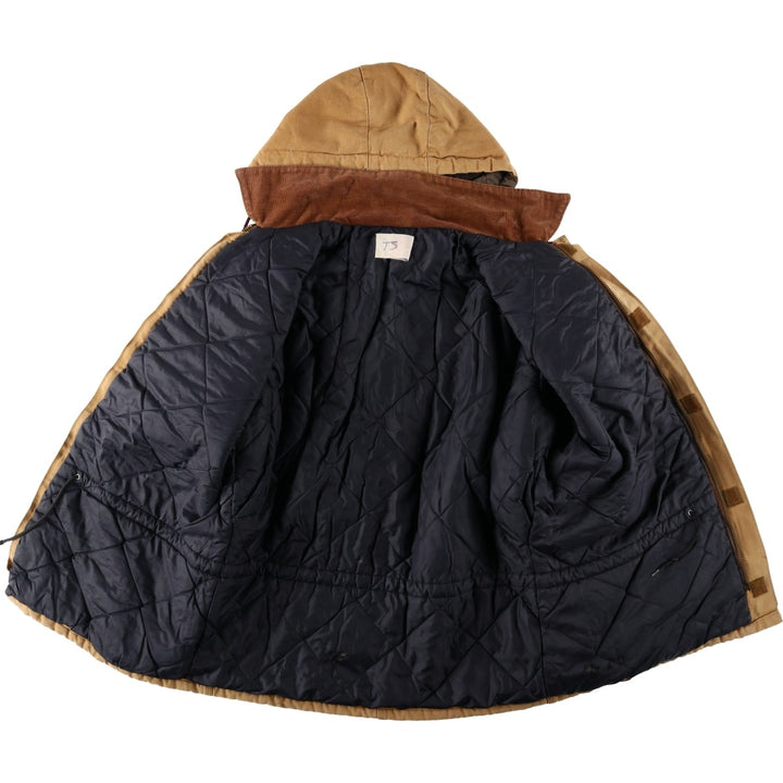 ~90'S Carhartt Traditional Coat, Padded Duck Work Jacket, Made in USA, Men's Size L (Equivalent), Vintage unclear ocher yellow type Vintage Second Hand
