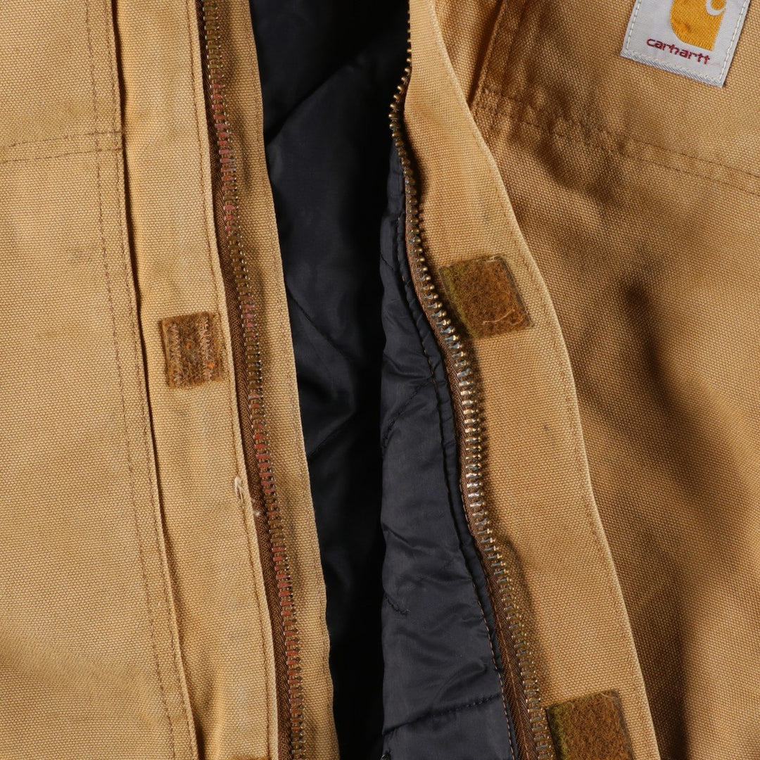 ~90'S Carhartt Traditional Coat, Padded Duck Work Jacket, Made in USA, Men's Size L (Equivalent), Vintage unclear ocher yellow type Vintage Second Hand