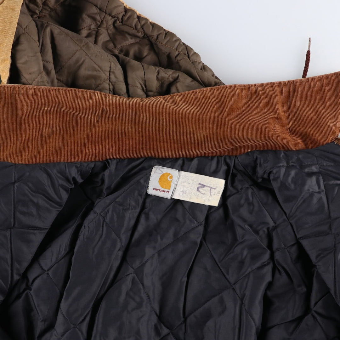 ~90'S Carhartt Traditional Coat, Padded Duck Work Jacket, Made in USA, Men's Size L (Equivalent), Vintage unclear ocher yellow type Vintage Second Hand