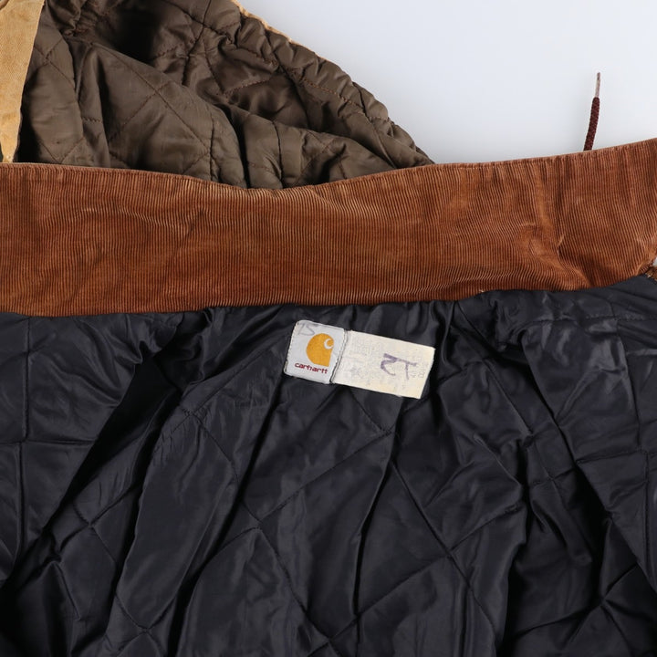 ~90'S Carhartt Traditional Coat, Padded Duck Work Jacket, Made in USA, Men's Size L (Equivalent), Vintage unclear ocher yellow type Vintage Second Hand
