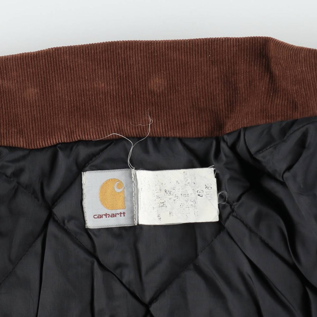 90'S Carhartt Traditional Padded Duck Work Jacket, Made in USA, Men's Size L, Vintage cotton beige type brown Vintage Second Hand