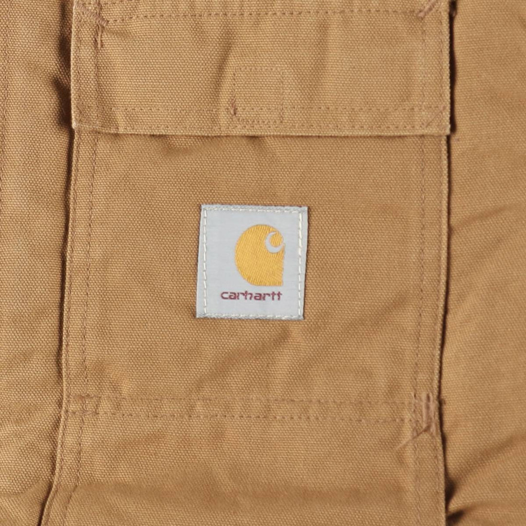 90'S Carhartt Traditional Padded Duck Work Jacket, Made in USA, Men's Size L, Vintage cotton beige type brown Vintage Second Hand