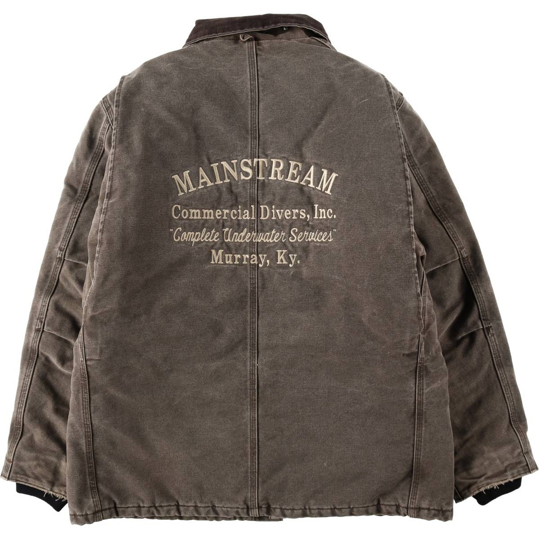 2000'S Carhartt Padded Traditional Coat Duck Work Jacket Made in USA Men's Size L (approx.) cotton brown type Vintage Second Hand
