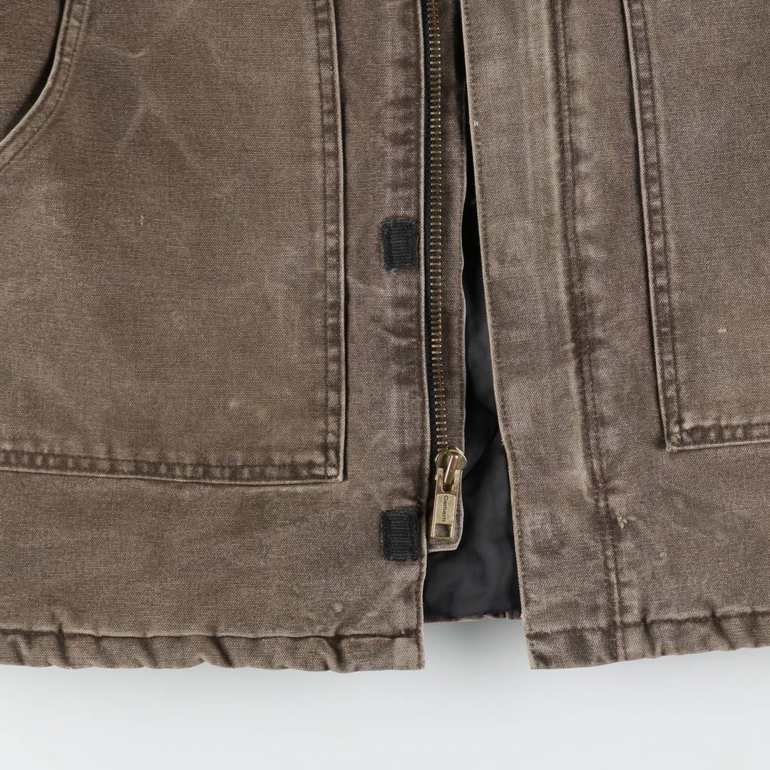2000'S Carhartt Padded Traditional Coat Duck Work Jacket Made in USA Men's Size L (approx.) cotton brown type Vintage Second Hand