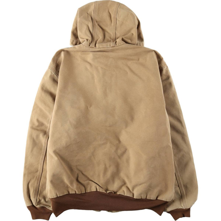 Carhartt Active Jacket Duck Full Zip Hoodie Men's XL unclear Beige type Vintage Second Hand