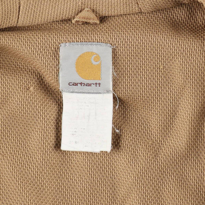 Carhartt Active Jacket Duck Full Zip Hoodie Men's XL unclear Beige type Vintage Second Hand
