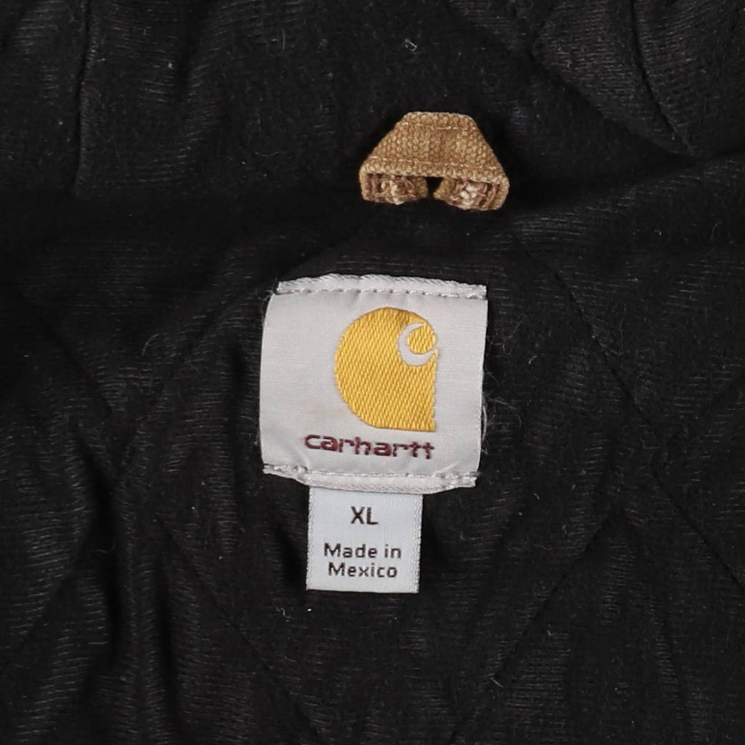 Carhartt Active Jacket, Padded, Painted Duck Full-Zip Hoodie, Men's Size XL (approx.) cotton brown type Vintage Second Hand