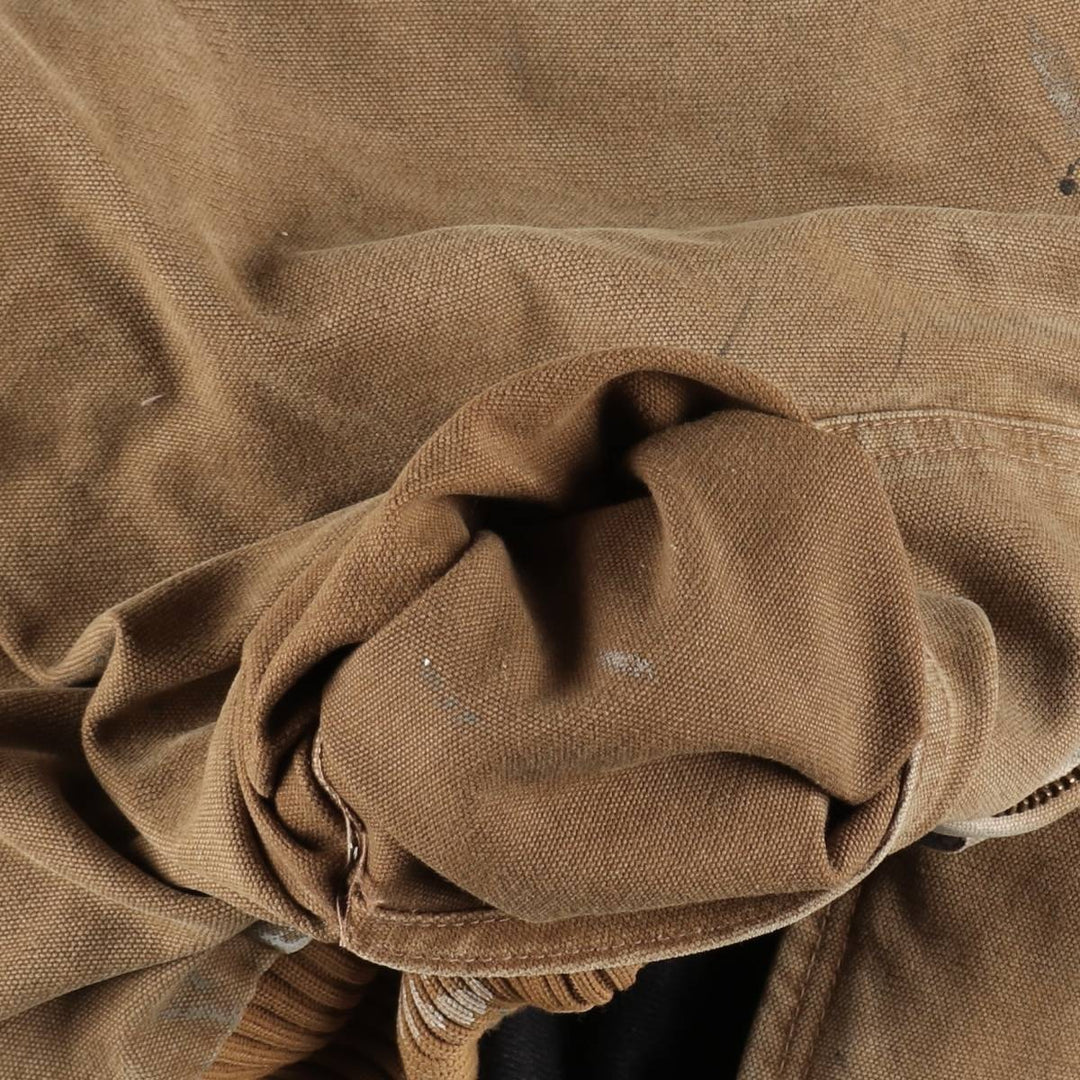 Carhartt Active Jacket, Padded, Painted Duck Full-Zip Hoodie, Men's Size XL (approx.) cotton brown type Vintage Second Hand
