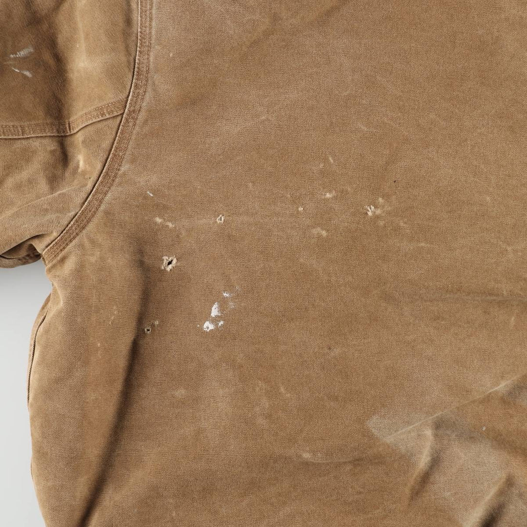 Carhartt Active Jacket, Padded, Painted Duck Full-Zip Hoodie, Men's Size XL (approx.) cotton brown type Vintage Second Hand