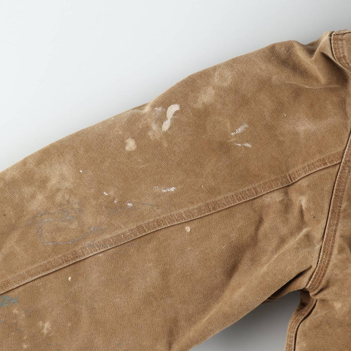 Carhartt Active Jacket, Padded, Painted Duck Full-Zip Hoodie, Men's Size XL (approx.) cotton brown type Vintage Second Hand