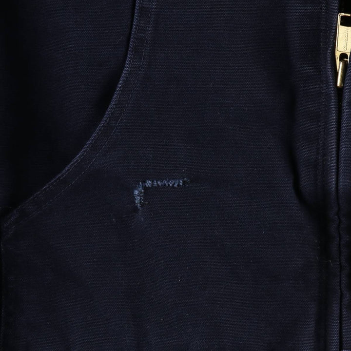 2000'S Carhartt Active Jacket, Padded Duck Full Zip Hoodie, Men's Size XL cotton navy blue type Vintage Second Hand