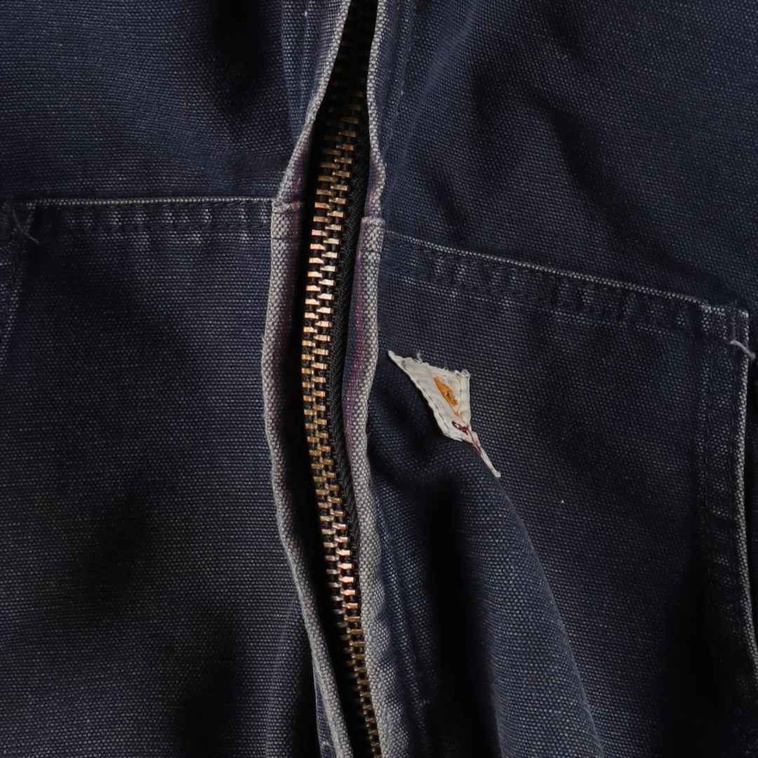 Carhartt Active Jacket, Padded Duck Full-Zip Hoodie, Made in USA, Men's Size L cotton navy blue type Vintage Second Hand