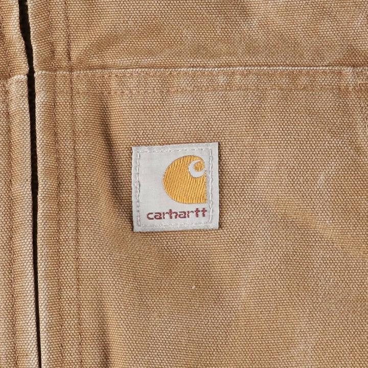 Carhartt Active Jacket, Padded Duck Full-Zip Hoodie, Made in USA, Men's Size L cotton ocher yellow type Vintage Second Hand