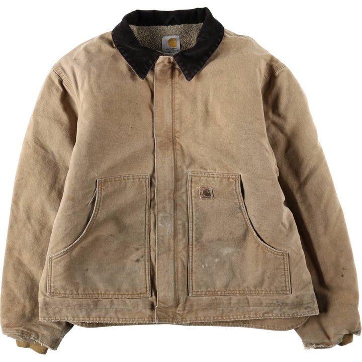 2000'S Carhartt Traditional Padded Duck Work Jacket, Men's Size XL cotton brown type Vintage Second Hand