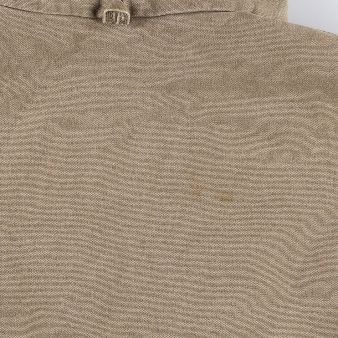 2000'S Carhartt Active Jacket, Padded Duck Full-Zip Hoodie, Made in USA, Men's XL cotton beige type brown Vintage Second Hand