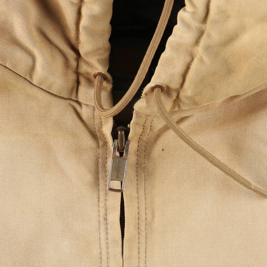 00'S Carhartt Active Jacket, Padded Duck Full Zip Hoodie, Men's XXL cotton ocher yellow type Vintage Second Hand