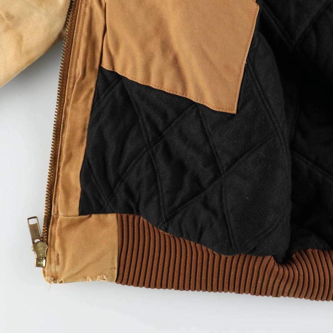 00'S Carhartt Active Jacket, Padded Duck Full Zip Hoodie, Men's XXL cotton ocher yellow type Vintage Second Hand
