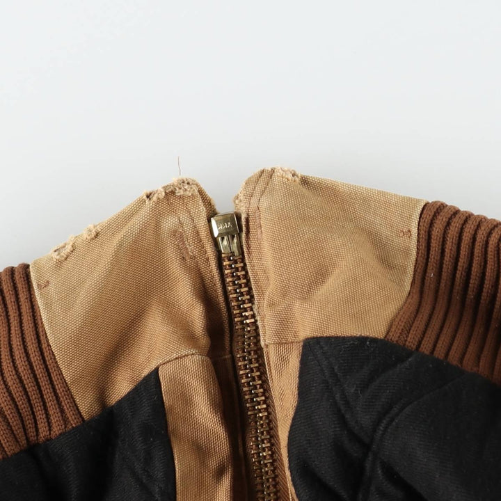 00'S Carhartt Active Jacket, Padded Duck Full Zip Hoodie, Men's XXL cotton ocher yellow type Vintage Second Hand