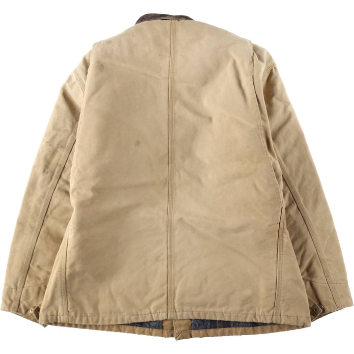 Carhartt Michigan Chore Coat Duck Coverall Men's XL Size unclear brown type Vintage Second Hand