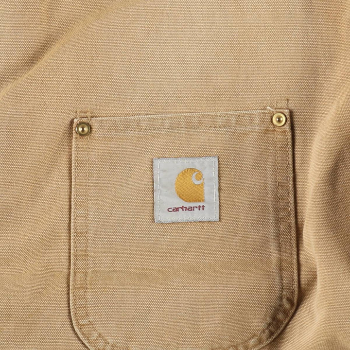 Carhartt Michigan Chore Coat Duck Coverall Men's XL Size unclear brown type Vintage Second Hand