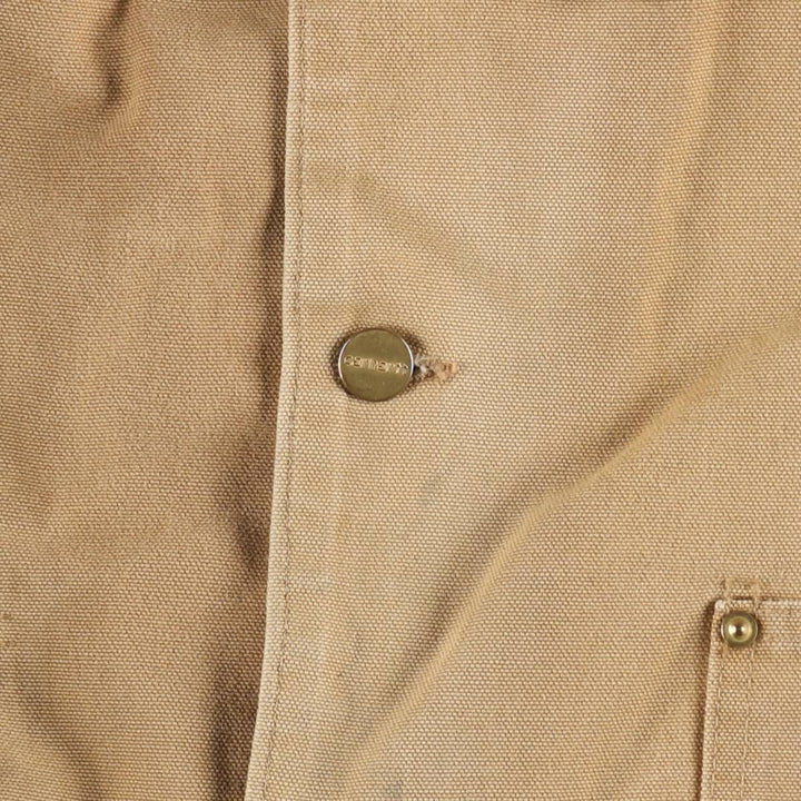Carhartt Michigan Chore Coat Duck Coverall Men's XL Size unclear brown type Vintage Second Hand