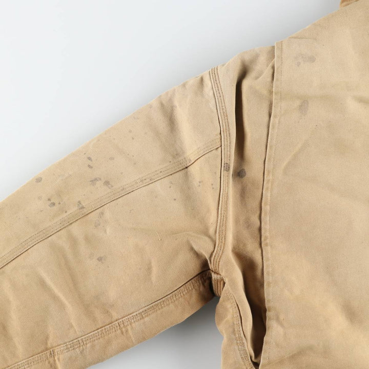 Carhartt Michigan Chore Coat Duck Coverall Men's XL Size unclear brown type Vintage Second Hand