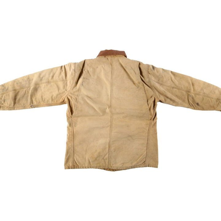 Carhartt Michigan Chore Coat Duck Coverall Made in USA Men's L size unclear ocher yellow type Vintage Second Hand
