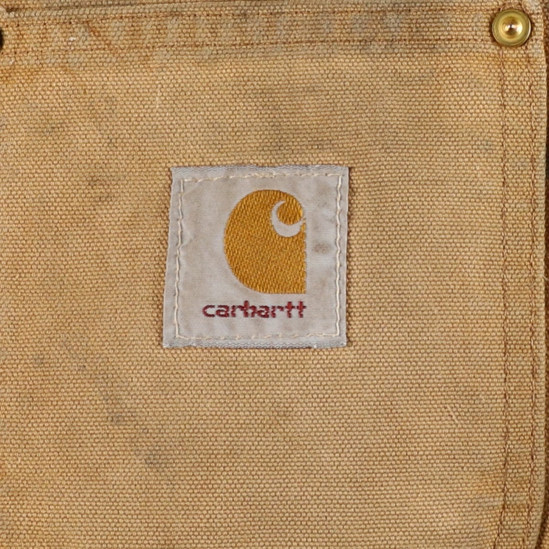 Carhartt Michigan Chore Coat Duck Coverall Made in USA Men's L size unclear ocher yellow type Vintage Second Hand