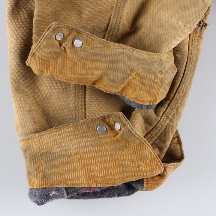 Carhartt Michigan Chore Coat Duck Coverall Made in USA Men's L size unclear ocher yellow type Vintage Second Hand