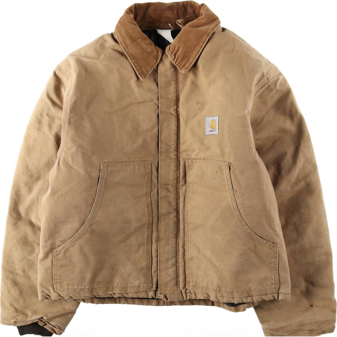 ~90'S Carhartt Traditional Jacket, Padded Duck Work Jacket, Made in USA, Men's XXL equivalent, Vintage cotton brown type Vintage Second Hand