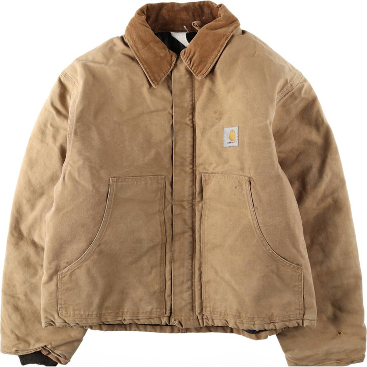 ~90'S Carhartt Traditional Jacket, Padded Duck Work Jacket, Made in USA, Men's XXL equivalent, Vintage cotton brown type Vintage Second Hand