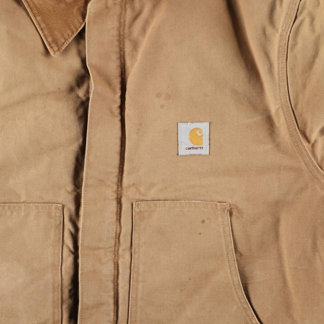 ~90'S Carhartt Traditional Jacket, Padded Duck Work Jacket, Made in USA, Men's XXL equivalent, Vintage cotton brown type Vintage Second Hand