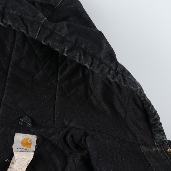 2000'S Carhartt Active Jacket, Padded Duck Full Zip Hoodie, Men's Size XL cotton black type Vintage Second Hand