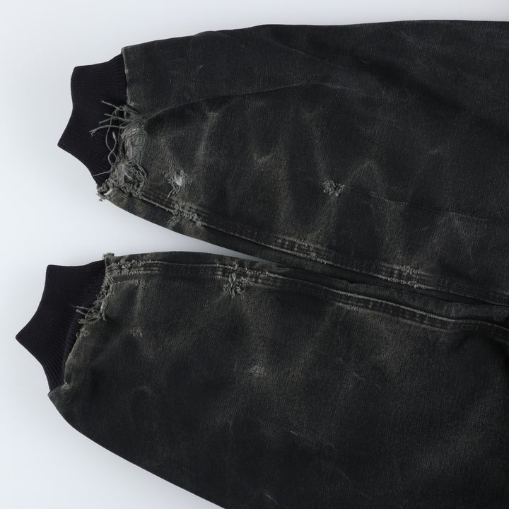 2000'S Carhartt Active Jacket, Padded Duck Full Zip Hoodie, Men's Size XL cotton black type Vintage Second Hand
