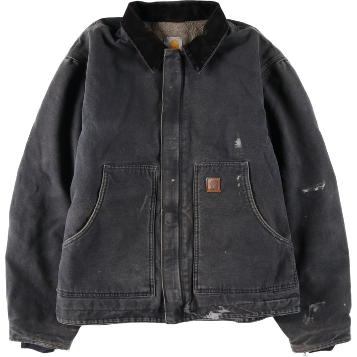 Carhartt Traditional Padded Duck Work Jacket, Men's Size L cotton Charcoal Vintage Second Hand