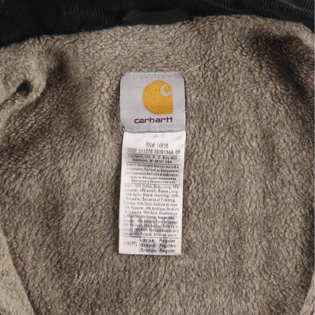 Carhartt Traditional Padded Duck Work Jacket, Men's Size L cotton Charcoal Vintage Second Hand