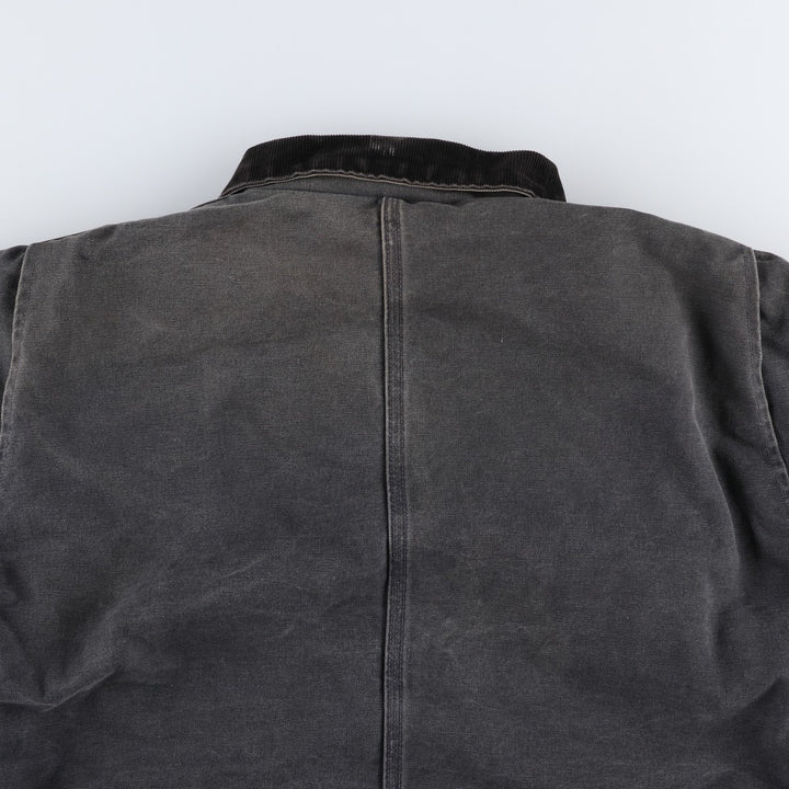 Carhartt Traditional Padded Duck Work Jacket, Men's Size L cotton Charcoal Vintage Second Hand