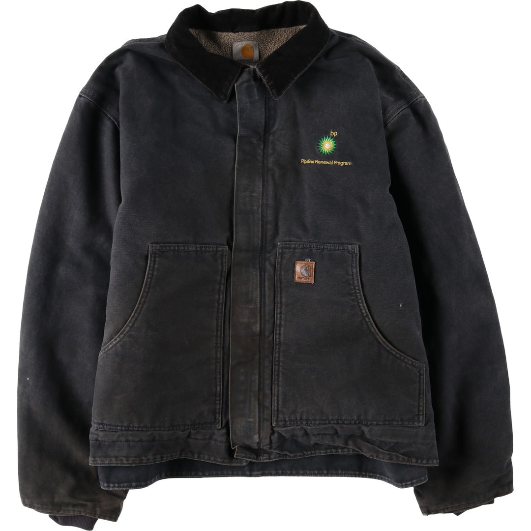 2000'S Carhartt Traditional Padded Duck Work Jacket, Men's XXL cotton Charcoal Vintage Second Hand