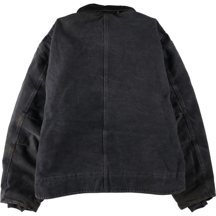 2000'S Carhartt Traditional Padded Duck Work Jacket, Men's XXL cotton Charcoal Vintage Second Hand