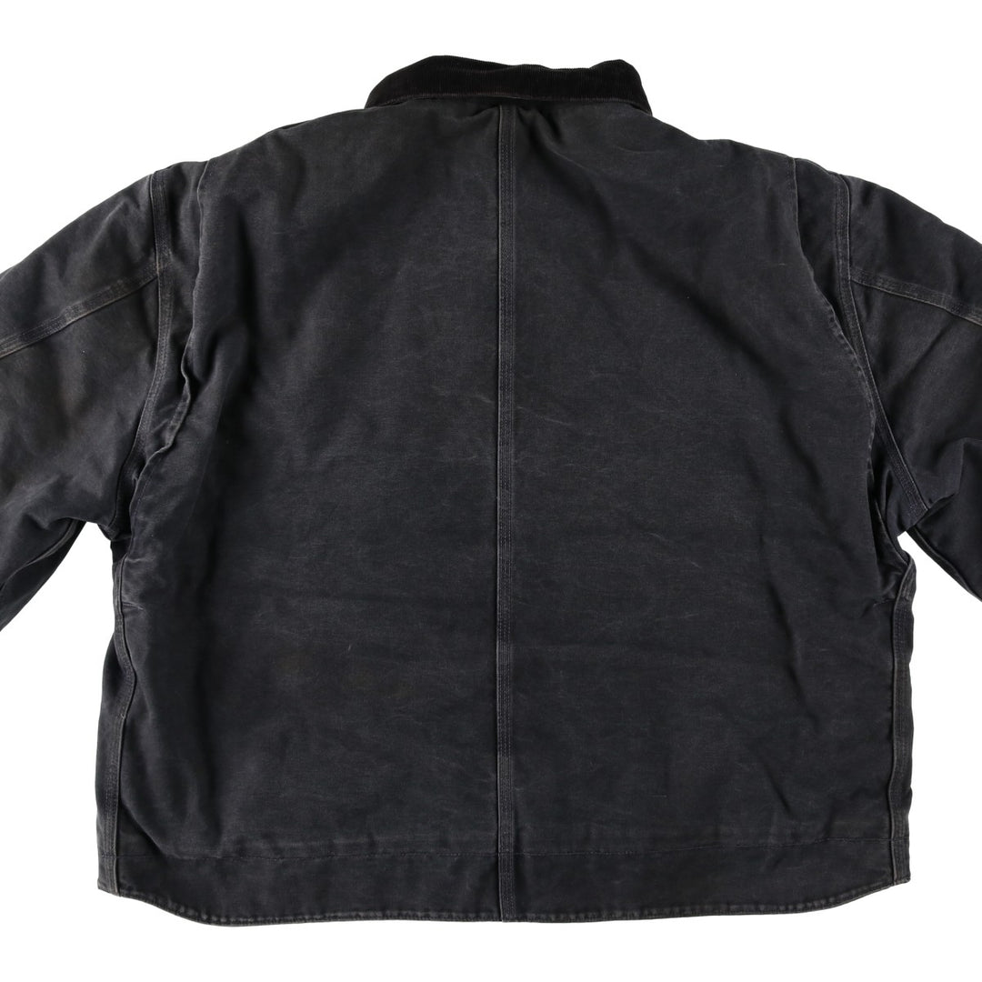 2000'S Carhartt Traditional Padded Duck Work Jacket, Men's XXL cotton Charcoal Vintage Second Hand