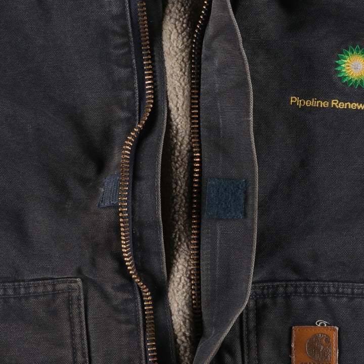 2000'S Carhartt Traditional Padded Duck Work Jacket, Men's XXL cotton Charcoal Vintage Second Hand
